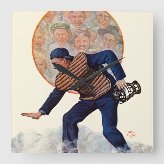 Veilig op het Bord Vierkante Klok (Voorkant)