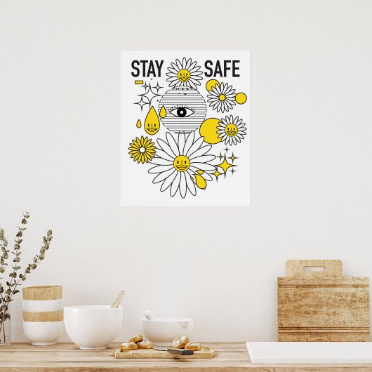 Veilig Poster met 20 x 24 inch matte (Keuken)