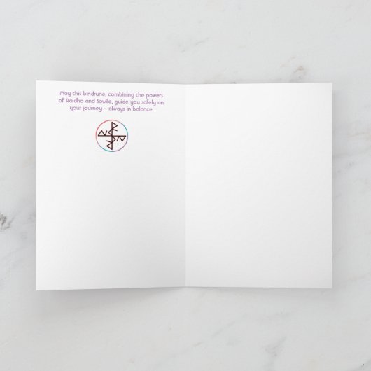 Veilig reizen en Wenskaart voor evenwicht Bedankkaart (Binnen)