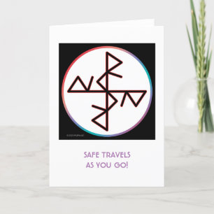Veilig reizen en Wenskaart voor evenwicht Bedankkaart