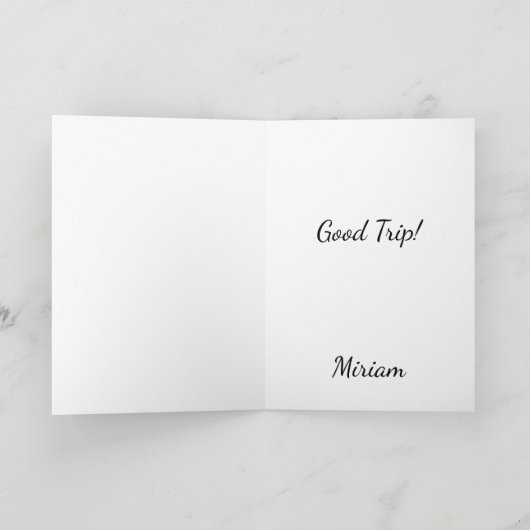 Veilig reizen Retro vliegtuig Feestdagen Kaart (Binnen)