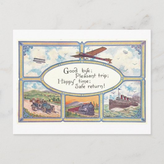  "Veilig reizen" Travel Briefkaart (Voorkant)