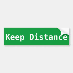 veilig rijden afstand groene bumper sticker