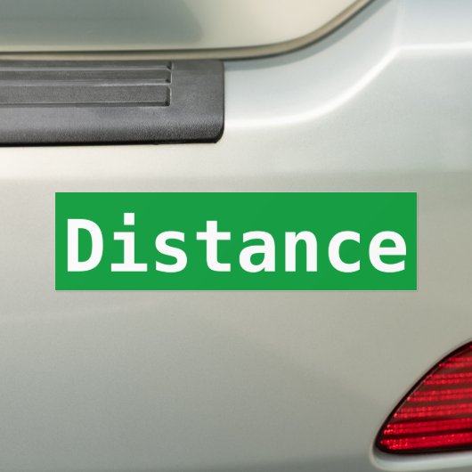veilig rijden afstand groene bumper sticker (Op auto)