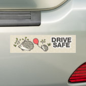 Veilig rijden! bumpersticker (Op auto)