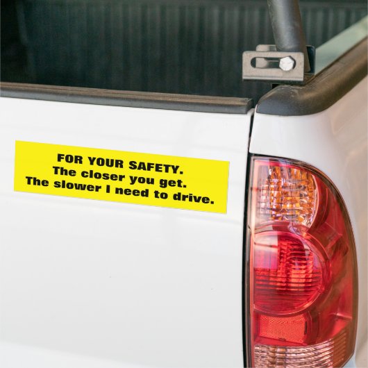 Veilig rijden bumpersticker (Op Truck)