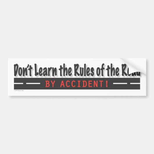 Veilig Rijden Bumpersticker (Voorkant)