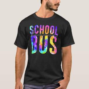 Veilig rijden terug naar school Tie Dye School Bus T-shirt