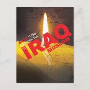 VEILIG VIGIL-briefkaart (met kaars) Briefkaart