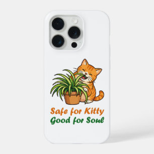 Veilig Voor Kitty Goed Voor De Ziel Spinplant Kat  iPhone 15 Pro Case