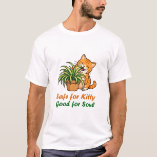 Veilig Voor Kitty Goed Voor De Ziel Spinplant Kat T-shirt