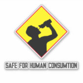 Veilig voor menselijke consumptie sticker (Voorkant)