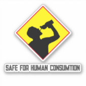 Veilig voor menselijke consumptie sticker (Voorkant)