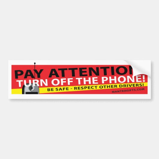 VEILIG ZIJN - DE TELEFOONBUMPERSTICKER VERSCHIJNEN BUMPERSTICKER (Voorkant)