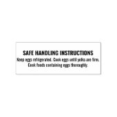 Veilige behandeling van eieren rubberstempel (Afrduk)