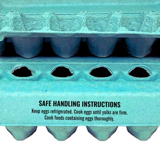Veilige behandeling van eieren rubberstempel