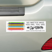 Veilige bumpersticker met mij-vlag (Op auto)