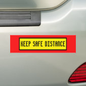 Veilige bumpersticker op afstand (Op auto)