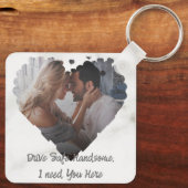 Veilige cadeau voor een man die een vriend is die  sleutelhanger (Achterkant)