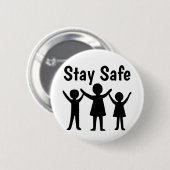 Veilige Covid 19 pandemische zorgverlener Ronde Button 5,7 Cm (Voorkant /achterkant)