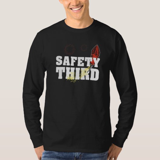 Veilige Derde Pyrotechnische Fireworks Certified P T-shirt (Voorkant)