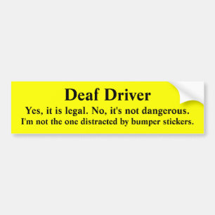 Veilige dove driver niet verstoord bumpersticker