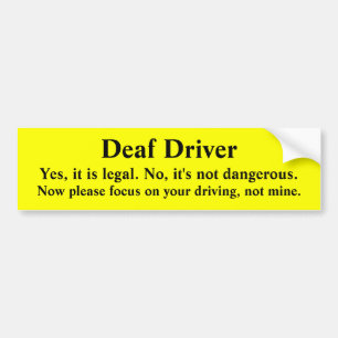 Veilige dove driver richtingfocus bumpersticker