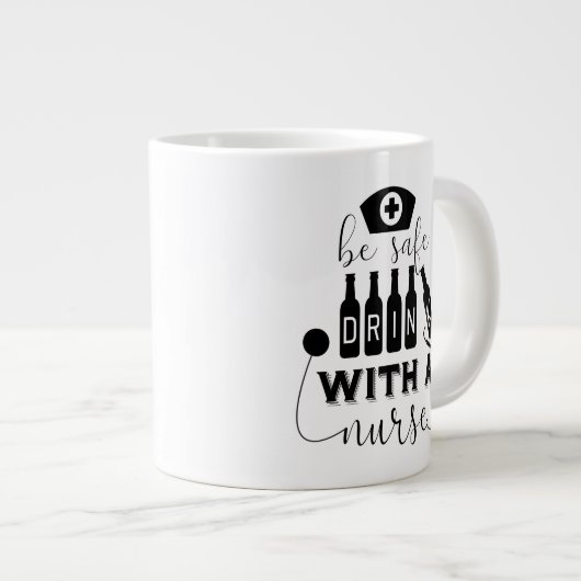 Veilige Drink met een verpleegster Grote Koffiekop (Voorkant rechts)
