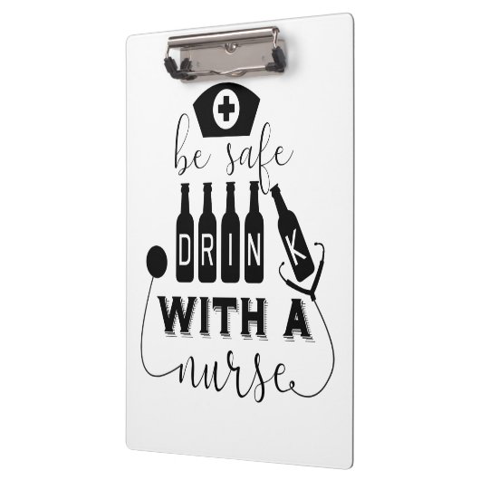 Veilige Drink met een verpleegster Klembord (Links)