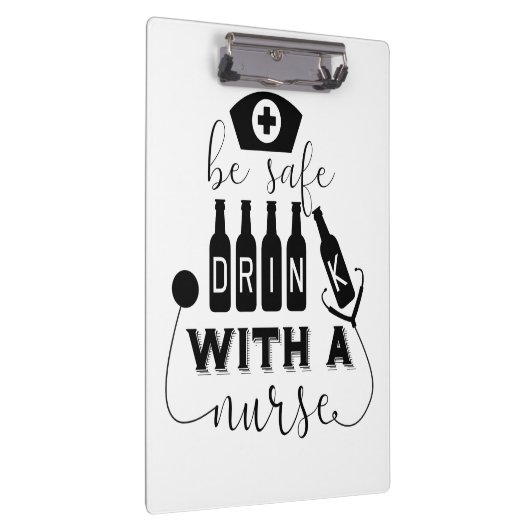 Veilige Drink met een verpleegster Klembord (Rechts)