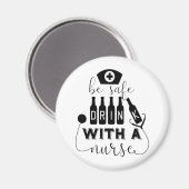 Veilige Drink met een verpleegster Magneet (Voorkant / Achterkant)