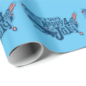 Veilige en gelukkige 4 juli cadeaupapier (Rol Hoek)