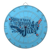 Veilige en gelukkige 4 juli dartbord (Voorkant)