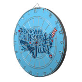 Veilige en gelukkige 4 juli dartbord (Voorkant Rechts)