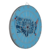 Veilige en gelukkige 4 juli dartbord (Voorkant Links)