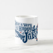 Veilige en gelukkige 4 juli koffiemok (Center)