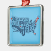 Veilige en gelukkige 4 juli metalen ornament (Links)