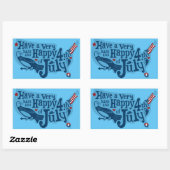 Veilige en gelukkige 4 juli rechthoekige sticker (Vel)