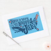 Veilige en gelukkige 4 juli rechthoekige sticker (Envelop)