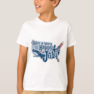 Veilige en gelukkige 4 juli t-shirt