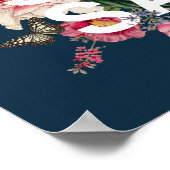 Veilige  Floral Typografie Poster (Hoek)