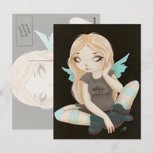 VEILIGE GOTHIC storm blikseminslag Briefkaart (Voorkant / Achterkant)