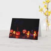 Veilige halloween-decorpties kaart (Gele Bloem)