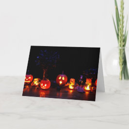 Veilige halloween-decorpties kaart