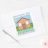 Veilige Huis Gedemilitariseerde zone Kinderen Vred Vierkante Sticker (Envelop)