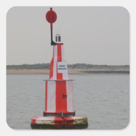 Veilige Kanaalboei Rivier Crouch Vierkante Sticker