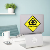 Veilige Plaats Sticker (Laptop op bureau)