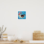 Veilige plaats voor een kattennap poster (Keuken)