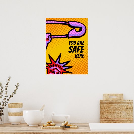 VEILIGE Pop1:U bent veilig hier POSTER 18x24 (Keuken)