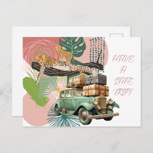 Veilige reis feestdagenkaart (Voorkant / Achterkant)